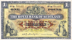Scotland, 1 Pound, 1961, VF, p324b