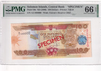 Solomon Islands, 100 Dollars, 2006, UNC, p30s, SPECIMEN