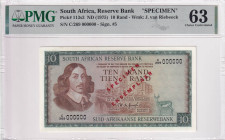 South Africa, 10 Rand, 1975, UNC, p113s3, SPECIMEN