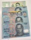 Thailand, 20-50 Baht, 1997/1999, UNC, p99a;p102;p135, (Total 5 banknotes)