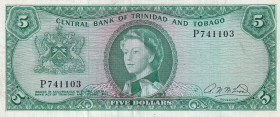 Trinidad & Tobago, 5 Dollars, 1964, VF, p27b
