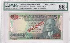 Tunisia, 5 Dinars, 1972, UNC, p68s, SPECIMEN