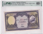 Türkiye, 10 Livres, 1927, XF, p121, 1. Emission