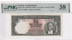 Türkiye, 2 1/2 Lira, 1939, AUNC, p126, 2.Emission