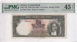 Türkiye, 2 1/2 Lira, 1939, XF, p126, 2.Emission