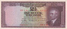 Türkiye, 2 1/2 Lira, 1947, XF, p140, 3.Emission