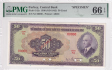 Türkiye, 50 Lira, 1942, UNC, p142s, SPECIMEN