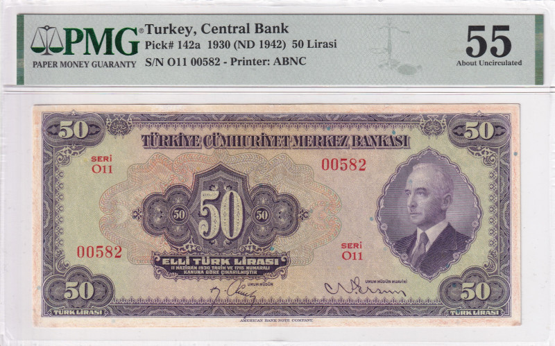 Türkiye, 50 Lira, 1942, AUNC, p142a, 3.Emission

PMG 55

Estimate: USD 2.000...