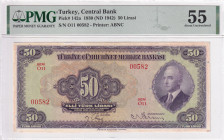 Türkiye, 50 Lira, 1942, AUNC, p142a, 3.Emission