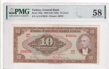 Türkiye, 10 Lira, 1948, AUNC, p148a, 4.Emission