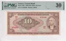Türkiye, 10 Lira, 1948, VF, p148a, 4.Emission