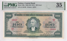 Türkiye, 100 Lira, 1947, XF, p149a, 4.Emission