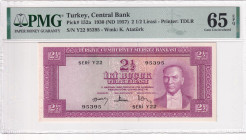 Türkiye, 2 1/2 Lira, 1957, UNC, p152a, 5.Emission