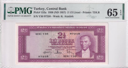 Türkiye, 2 1/2 Lira, 1957, UNC, p152, 5.Emission