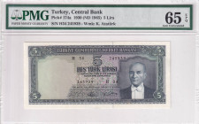 Türkiye, 5 Lira, 1965, UNC, p174a, 5.Emission