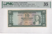 Türkiye, 10 Lira, 1952, VF, p156a, 5.Emission