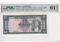 Türkiye, 10 Lira, 1963, UNC, p161, 5.Emission