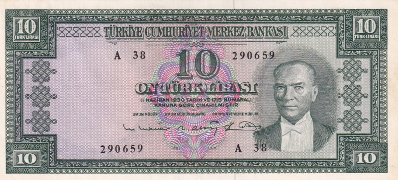 Türkiye, 10 Lira, 1963, AUNC, p161, 5.Emission

Estimate: USD 50-100