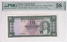 Türkiye, 10 Lira, 1963, AUNC, p161, 5.Emission