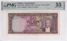 Türkiye, 50 Lira, 1951, AUNC, p162, 5.Emission