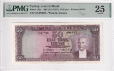 Türkiye, 50 Lira, 1957, VF, p165a, 5.Emission