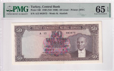 Türkiye, 50 Lira, 1960, UNC, p166, 5.Emission