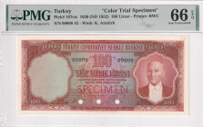 Türkiye, 100 Lira, 1952, UNC, p167cts, SPECIMEN