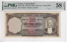 Türkiye, 100 Lira, 1956, AUNC, p168, 5.Emission