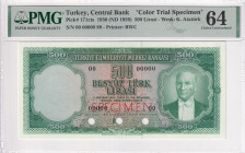 Türkiye, 500 Lira, 1959, UNC, p171cts, SPECIMEN