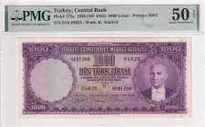 Türkiye, 1.000 Lira, 1953, AUNC, p172a, 5.Emission