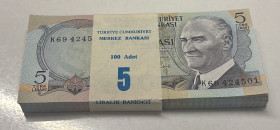 Türkiye, 5 Lira, 1976, UNC, p185, 6.Emission