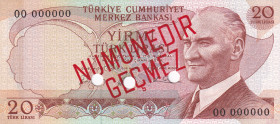 Türkiye, 20 Lira, 1987, UNC, p181, SPECIMEN