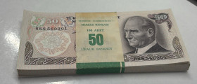 Türkiye, 50 Lira, 1976, UNC, p188, 6.Emission