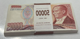 Türkiye, 20.000 Lira, 1995, UNC, p202, 7.Emission