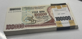 Türkiye, 100.000 Lira, 1996, UNC, p206, 7.Emission