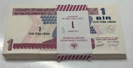 Türkiye, 1 New Lira, 2005, UNC, p216, 8. Emisyon