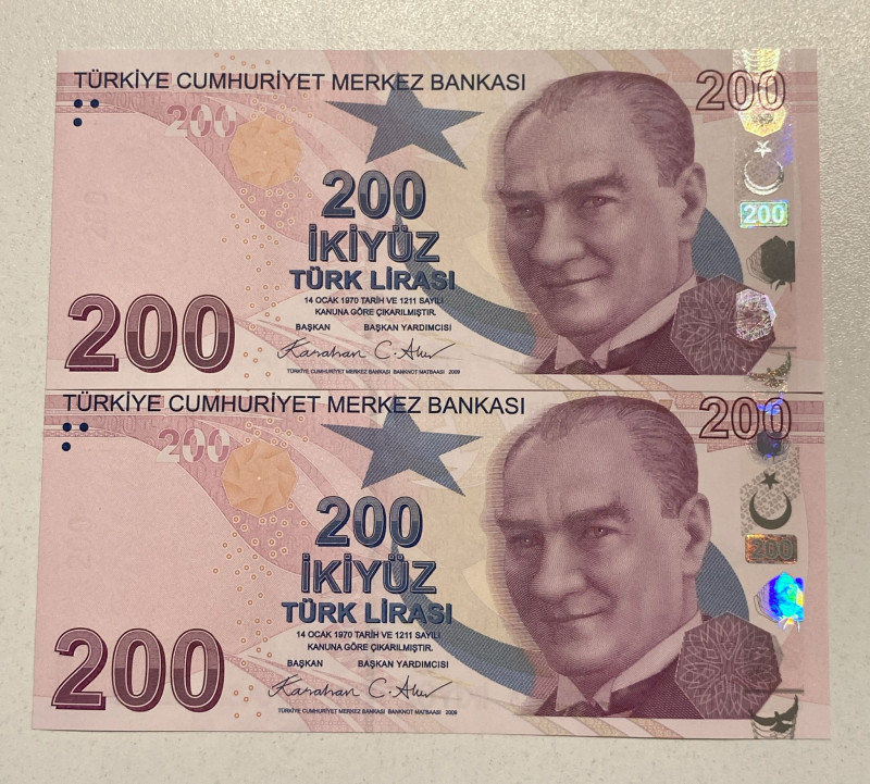 Türkiye, 200 Lira, 2025, UNC, p227ı, 9.Emission

(Total 2 banknotes)

Estima...
