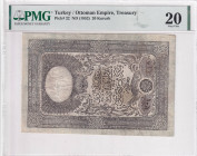 Türkiye, Ottoman Empire, 20 Kurush, 1852, VF, p22, Nafiz