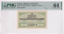 Türkiye, Ottoman Empire, 1 Piastre, 1916/1917, UNC, p85