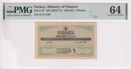 Türkiye, Ottoman Empire, 1 Kurush, 1916, UNC, p85, Talat / Raşid