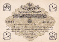 Türkiye, Ottoman Empire, 5 Kurush, 1916, AUNC, p87, Talat / Hüseyin Cahid