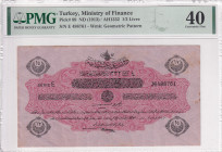 Türkiye, Ottoman Empire, 1/2 Livre, 1913, XF, p89, Cavid / Hüseyin Cahid