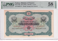 Türkiye, Ottoman Empire, 1 Livre, 1916, AUNC, p90a, Talat / Janko
