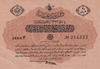 Türkiye, Ottoman Empire, 20 Piastres, 1917, AUNC(-), p97, Cavid / Hüseyin Cahid