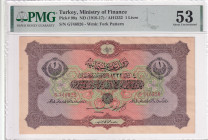 Türkiye, Ottoman Empire, 1 Livres, 1917, AUNC, p99a, Cavid / Hüseyin Cahid