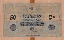 Türkiye, Ottoman Empire, 50 Livres, 1918, FINE, p112