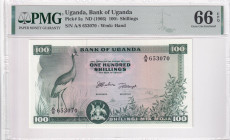 Uganda, 100 Shillings, 1966, UNC, p5a