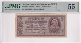 Ukraine, 5 Karbowanez, 1942, AUNC, p51a