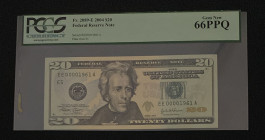 United States of America, 20 Dollars, 2004, UNC, p521a
