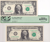 United States of America, 1 Dollar, 2006, UNC, p523a, (Total 2 banknotes)